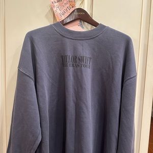 Taylor Swift The Eras Tour Blue Crewneck Sweater Large